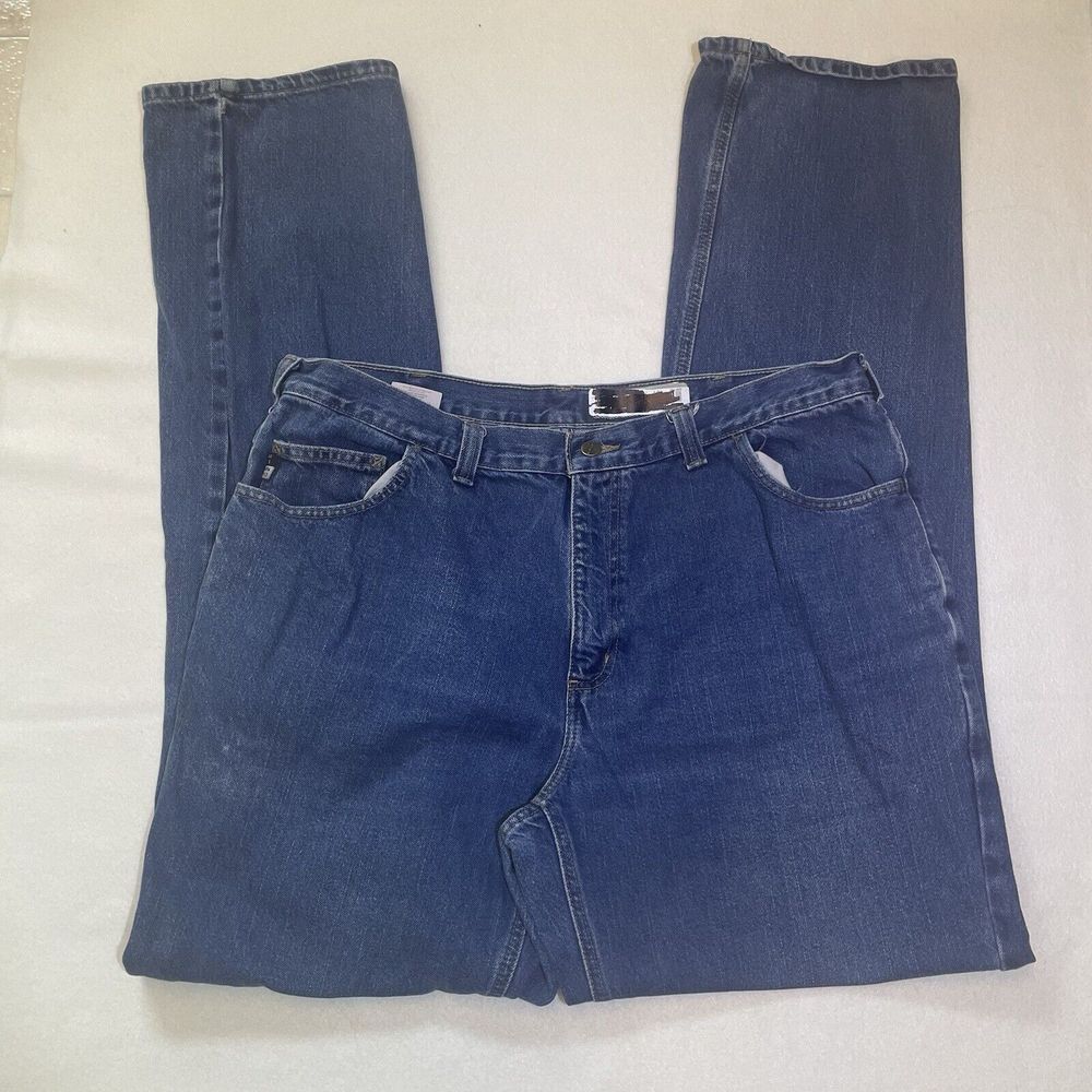 Carhartt FR Fire‎ Resistant Blue Jeans Mens Size 40 Denim Workwear Pants - Picture 3 of 14